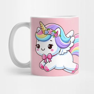 Cute Unicorn with Rainbow Tail Mug